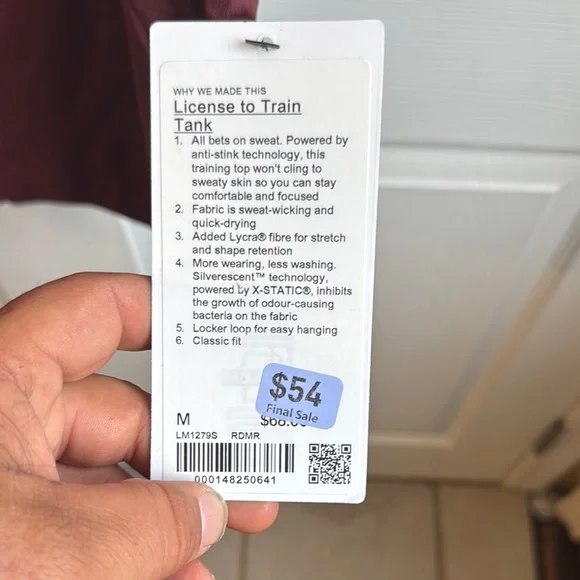 Lululemon Athletica Red Muscle Tee Tank Top - Picture 2 of 2